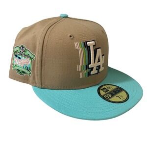 Los Angeles Dodgers New Era 59FIFTY 40th Anniversary Tan Fitted Hat Size 7 1/4